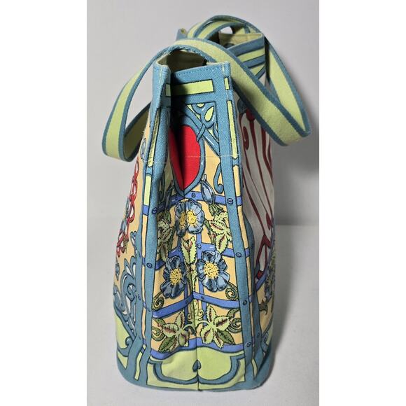 Brighton A Winter’s Love Tote Canvas Hand Sketched T Clancy Large NWOT - Picture 5 of 12